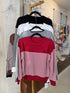 Stripes around Neck Pullover Sweater
